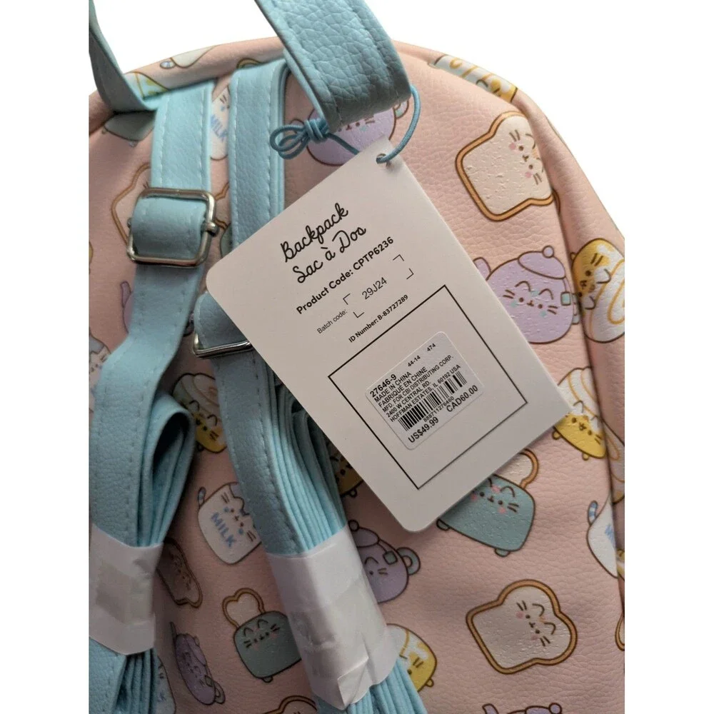 Pusheen Mini Backpack – Pink Breakfast Print, Claire’s Exclusive, New with Tags